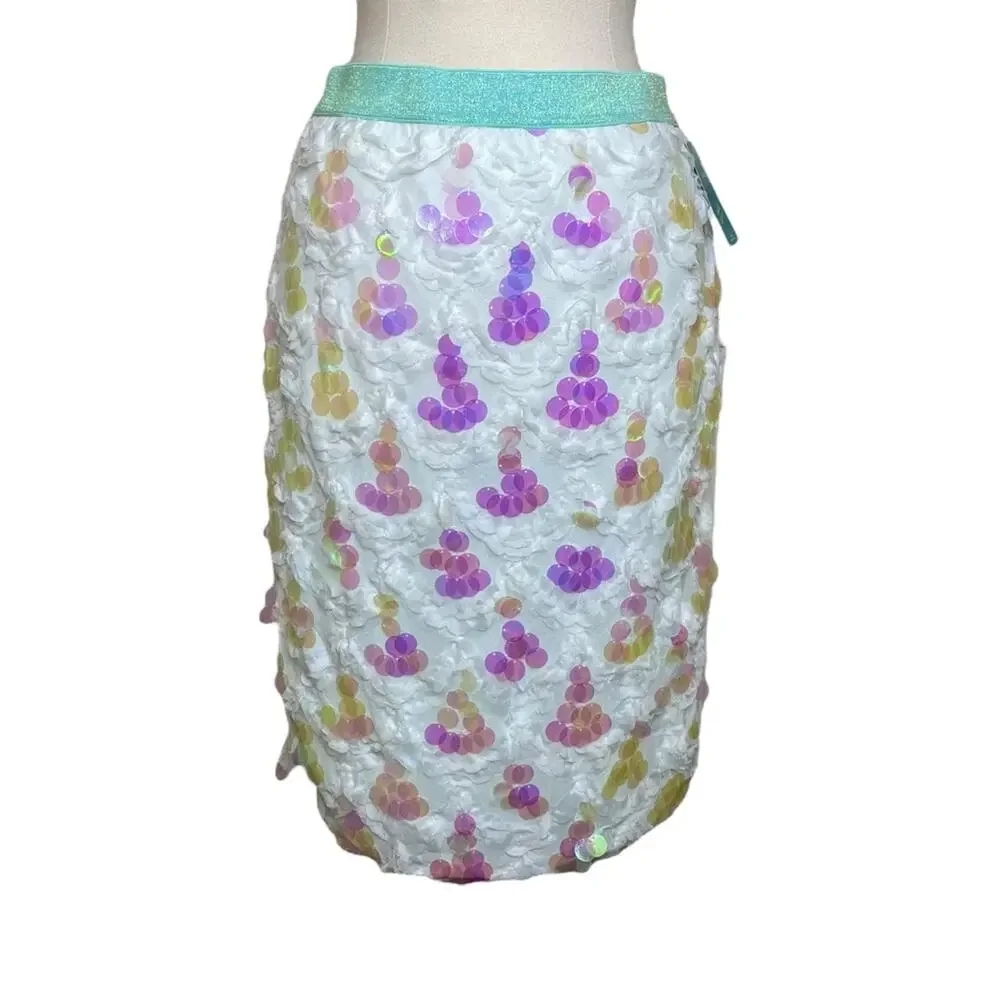 Disney Princess‎ Ariel Sequins Pull On Skirt Cosplay Size Large NEW WITH TAG